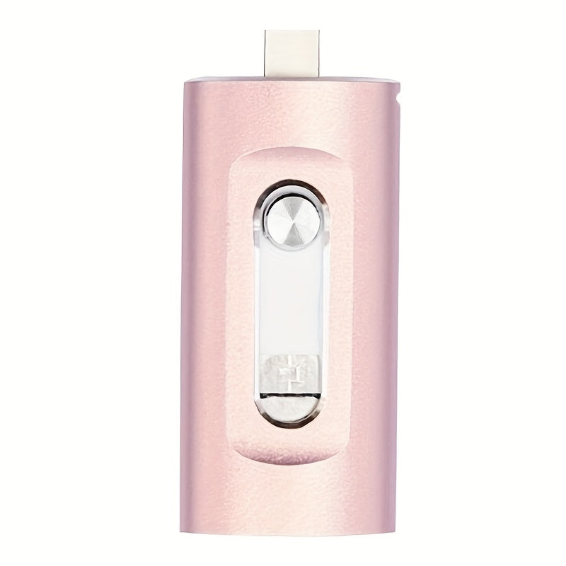 4-in-1 USB 3.0 Flash Drive 128GB 256GB for iPhone, Android, USB-C & PC – Ultra-Fast Data Transfer Thumb Drive Photo Stick Memory Stick with Lightning, Type-C, USB-A & Micro USB Ports