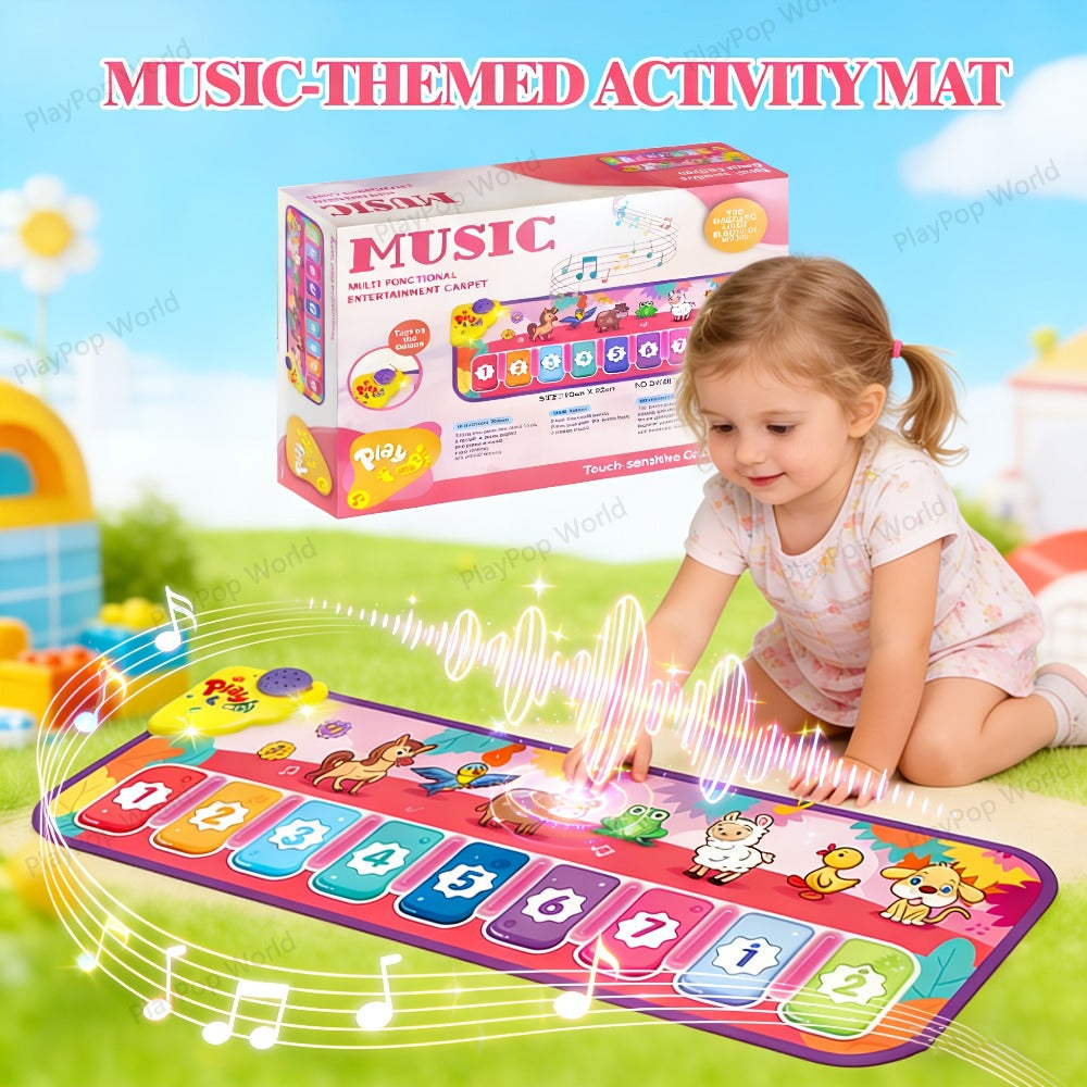 Farm Animal Kids Piano Mat with Musical Keys and Interactive Sounds