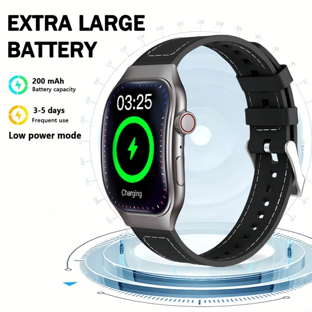 Curved Screen Smartwatch 1.96" HD 360° Panoramic Display, Bluetooth 5.2 Wireless Calling, Heart Rate Sleep Fitness Tracker, Rechargeable Battery, Outdoor Sports Fashion Watch for Men & Women