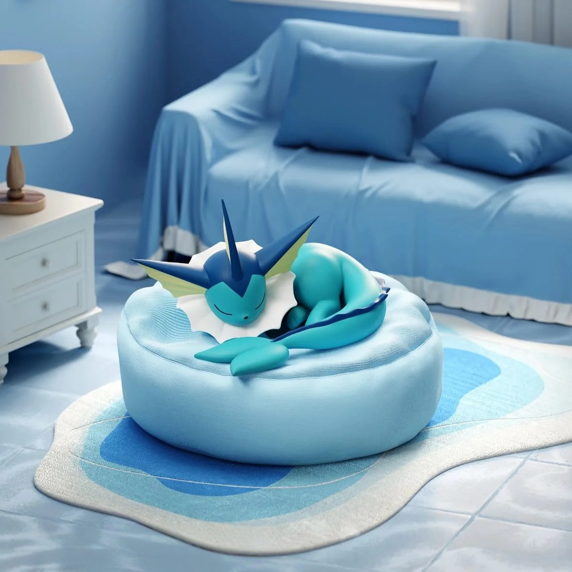Eevee Eeveelutions Sleeping Pose Blind Box PVC Figure – All 9 Characters Vaporeon Jolteon Flareon Espeon Umbreon Leafeon Glaceon Sylveon, Kawaii Collectible Desk Ornament Gift for Pokemon Fans