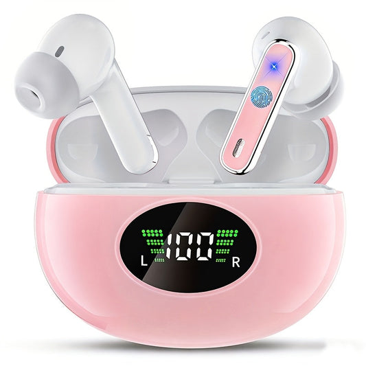 40H TWS Earbuds Bluetooth 5.4 LED Power Display Charging Case Deep Bass Noise Cancelling Mic True Wireless In-Ear Earphones Long Playtime