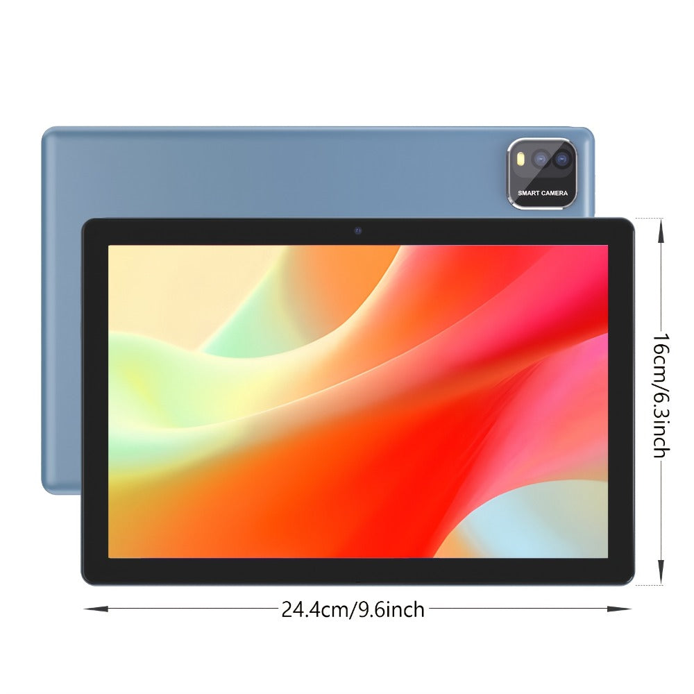 Android 15 Tablet 10.1 Inch WiFi 6 Quad-Core 12GB RAM 64GB ROM 1TB Expandable 6000mAh Battery 1280x800 IPS Display Dual Camera 8MP 2MP Optional Keyboard Case Mouse Stylus