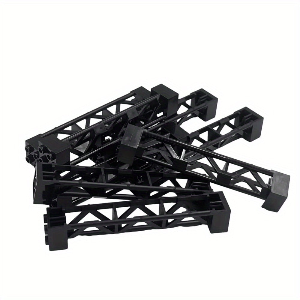 2x2x10 Pillar Support Bricks, 20pcs Black Column Rod Blocks for MOC Builds