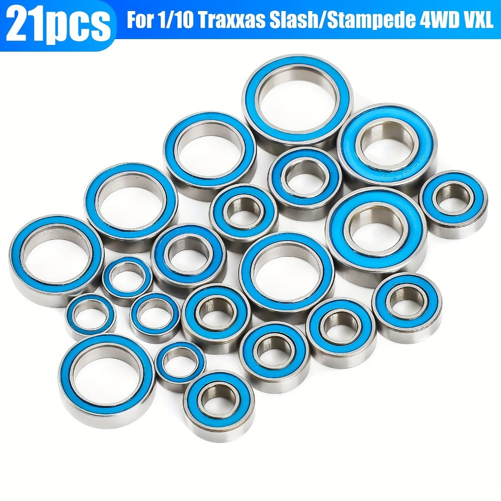 21-Piece RC Ball Bearing Set for Traxxas Slash 4x4 and Stampede 4WD VXL