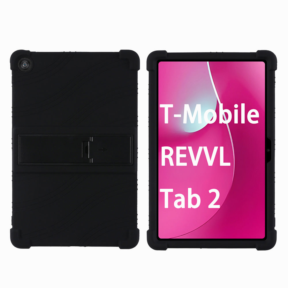 T-Mobile Revvl Tab 2 Case 10.1 Inch Shockproof Soft Silicone Protective Cover Slim Flexible TPU Shell Full Body Protection Anti-Scratch for Revvl Tab 2 Black Blue Rose Red