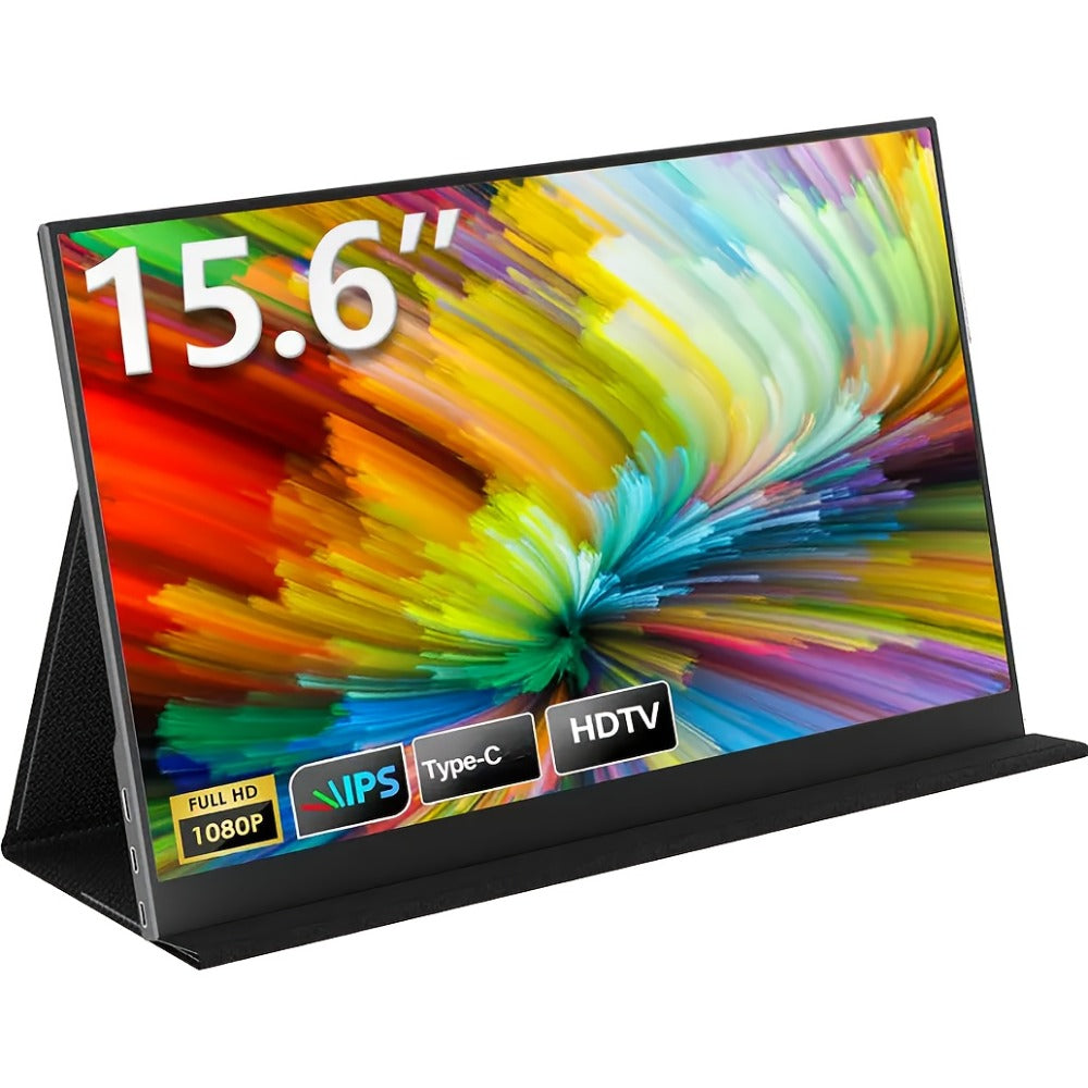 15.6 Inch Portable Monitor 1080P Touchscreen USB-C, 100% sRGB 72% NTSC IPS Travel External Second Screen for Laptop PC iPhone Android, Gaming Monitor with HDMI USB-C