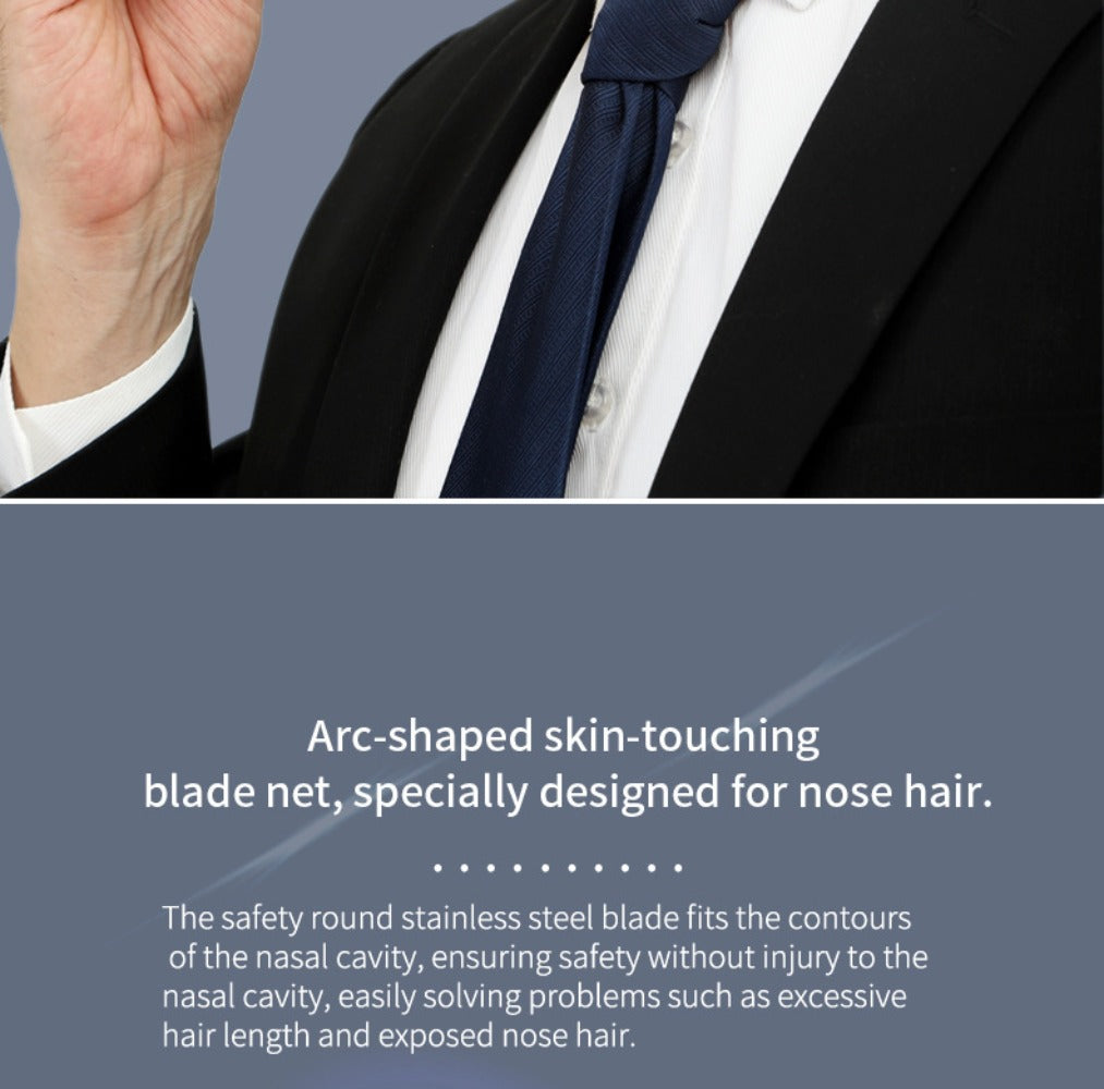 Nose Hair Trimmer Electric Painless 3-in-1 USB Rechargeable with LED Display – Trims Nose Ear Hair Eyebrows Waterproof Grooming Device for Men Women