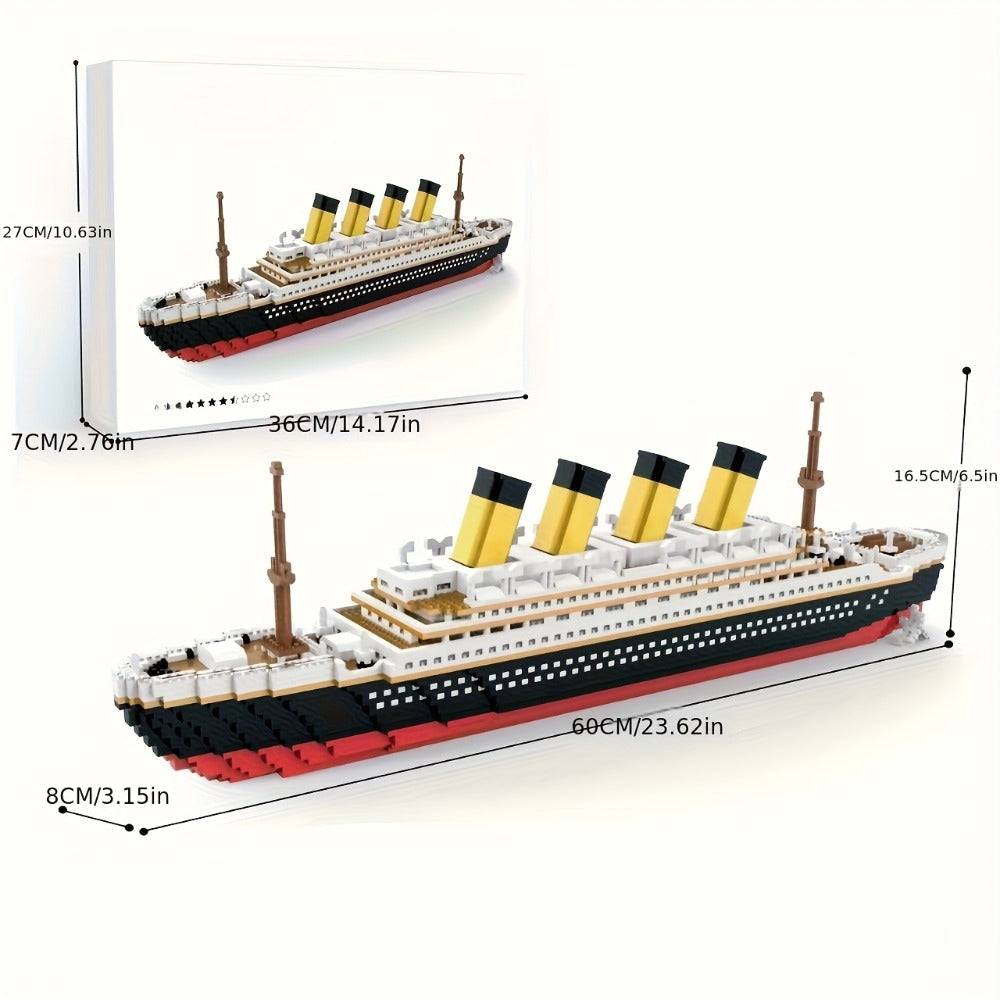 3000+ Piece Large-Scale Cruise Ship Building Block Display Model