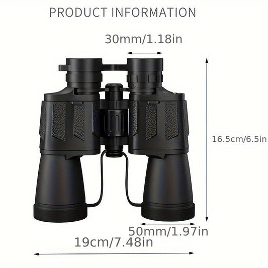 Binoculars 10x50 with Phone Adapter, Carry Case and Neck Strap for Bird Watching