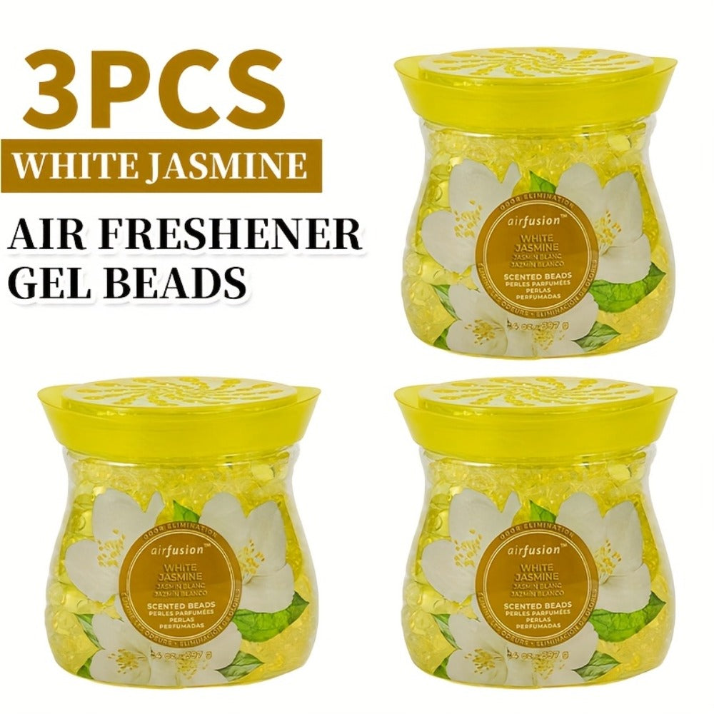 Air Freshener Scented Beads 3-Pack – Long-Lasting Fragrance Beads, Multi-Purpose Odor Eliminator for Home, Car, Closet, Bathroom & Office, Essential Oil Aromatherapy, 6 Scents Available