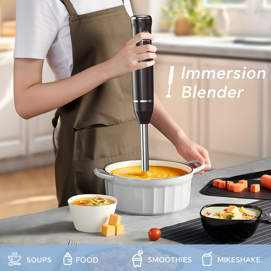 Immersion Blender, 400W with 2 Speeds, Turbo and Detachable Blending Shaft