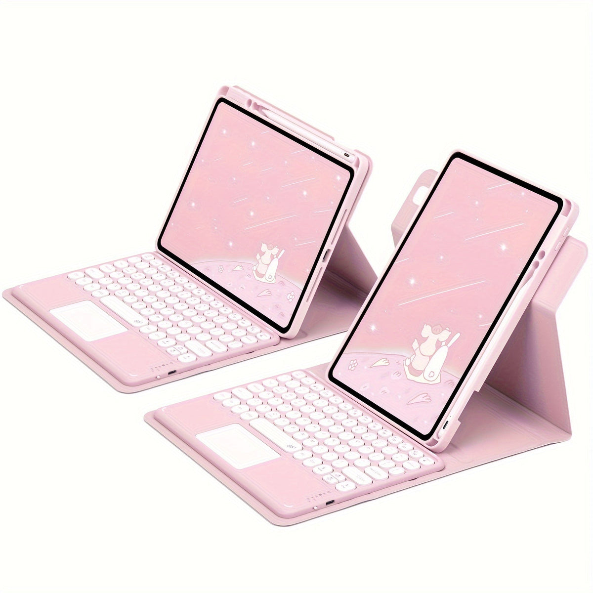 360° Rotatable iPad Keyboard Case with Backlit Keys, Trackpad & Apple Pencil Holder – Compatible with iPad Pro 11", iPad Air 5th/4th/3rd, iPad 10th/9th/8th/7th Gen, iPad Pro 10.5 – Chocolate Design