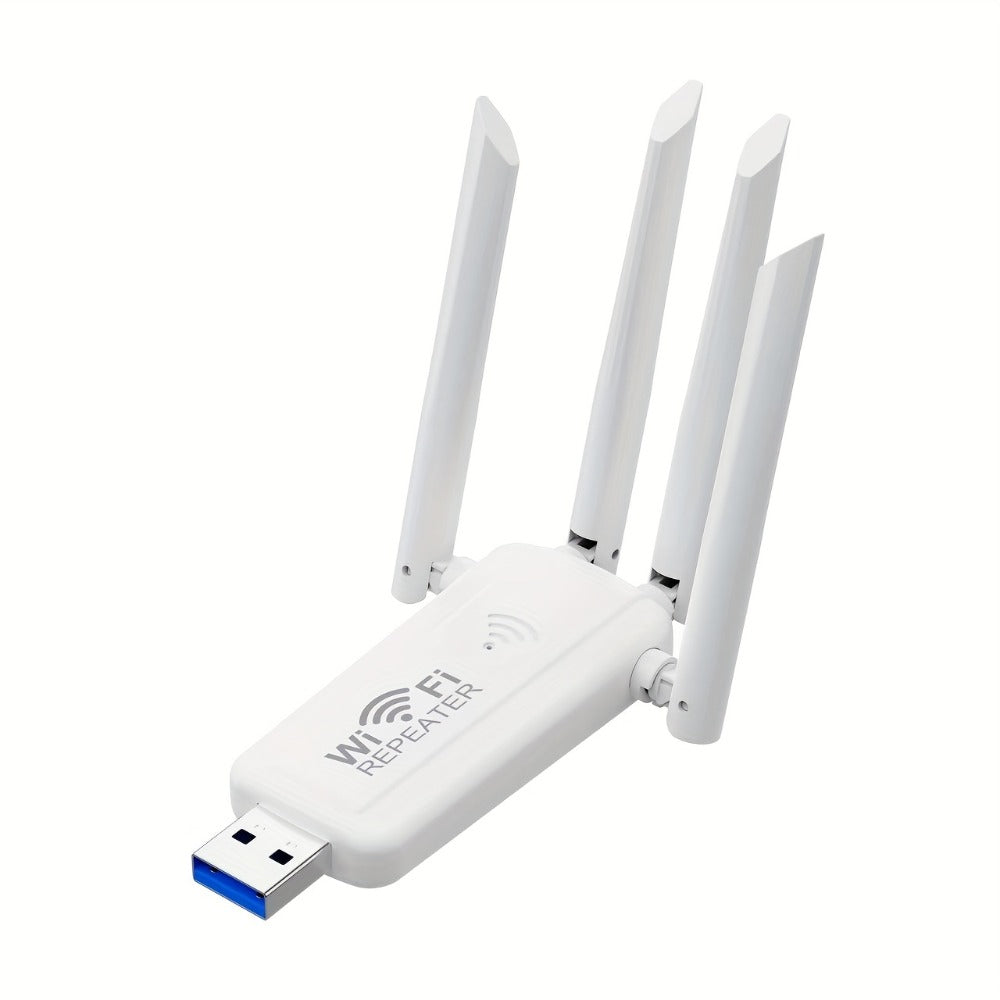 300Mbps WiFi Extender Plug-In Wall Design - Wireless Repeater & Signal Booster for Home Office, Apartment, Basement, Garage, Easy WPS Setup, 2.4GHz Wide Coverage, No Dead Zones