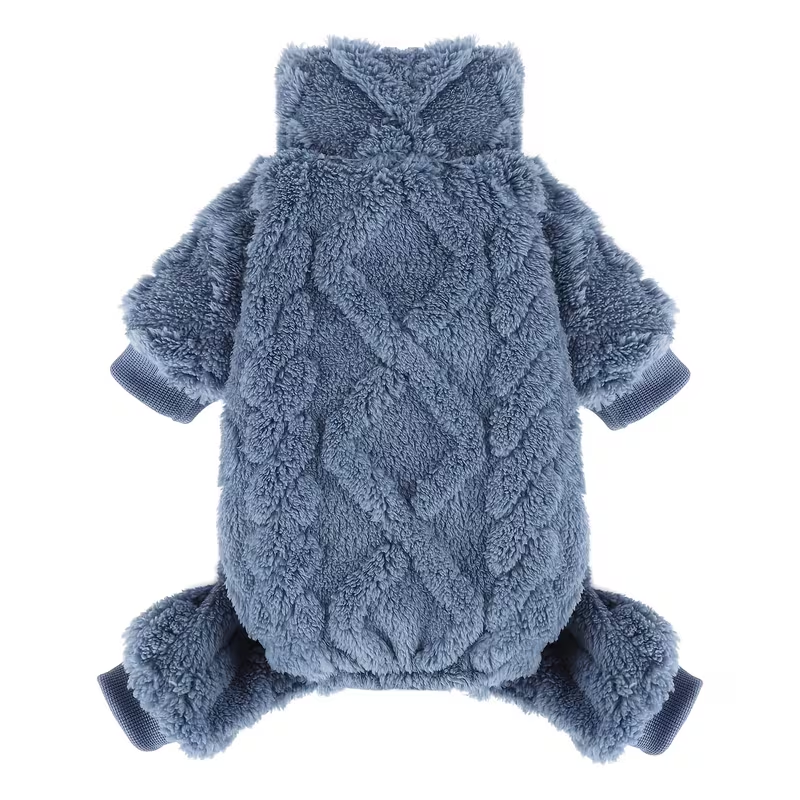 Fleece Dog Sweater Turtleneck Jumpsuit for Small Dogs & Cats 1-15 lbs - Soft Warm Winter Puppy Pajamas Onesie, Machine Washable Open Belly Pet Clothes for Girls, XXS-M, 6 Colors