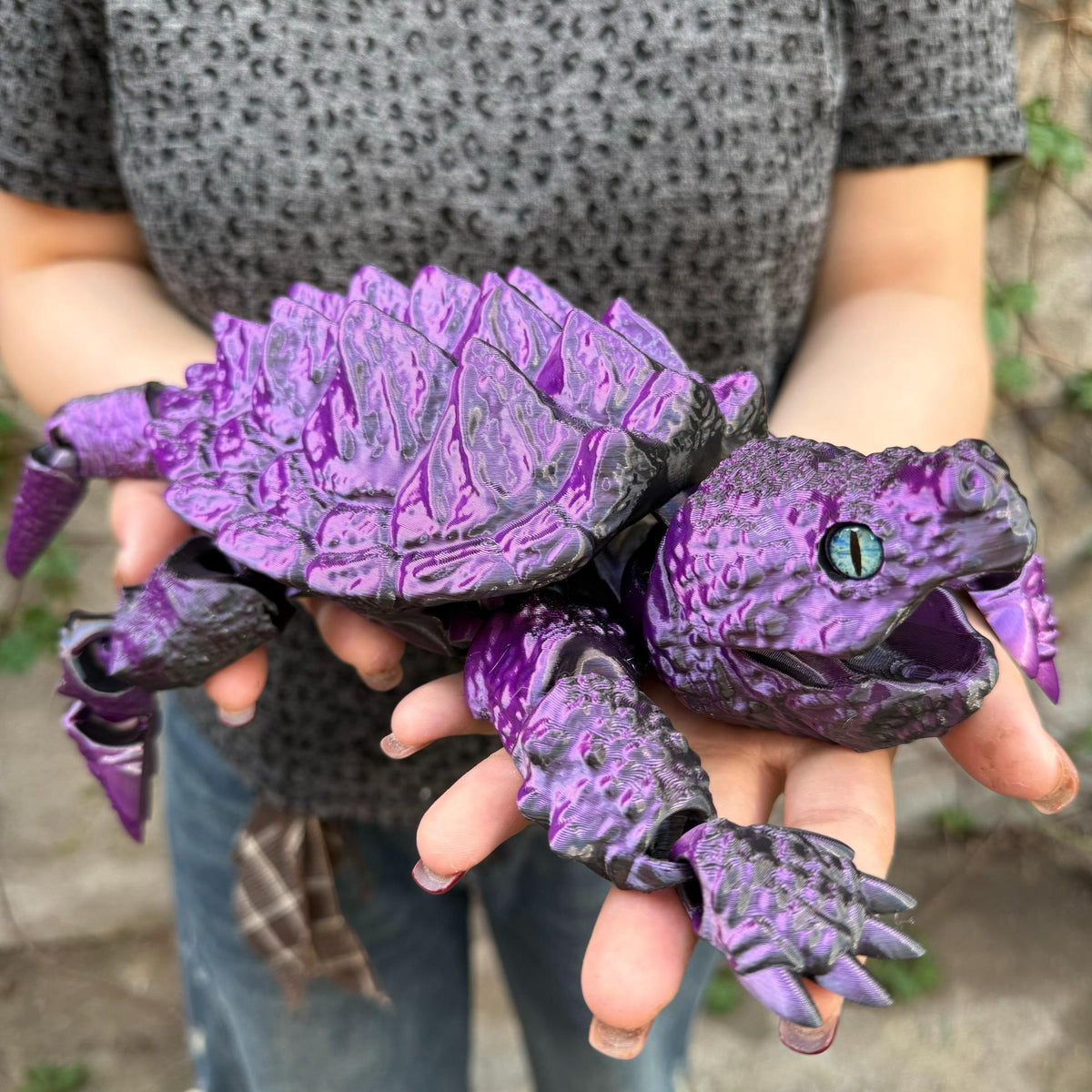 Articulated Crocodile & Turtle 3D Printed Figure – Large Flexible Movable Joints Poseable Animal Collectible, 8 Styles Random Color, Desk Decor Unique Gift for Kids Teens Adults Collectors