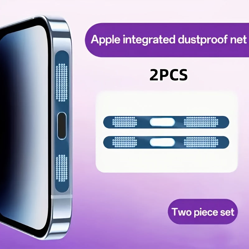 Metal Speaker Dust Mesh for iPhone 2-Pack – Anti-Dust Cover Sticker, Dustproof Mesh Net for Speaker & Earpiece, Multiple Colors, Compatible with iPhone 16 / 15 / 14 / 13 / 12 / 11 Series