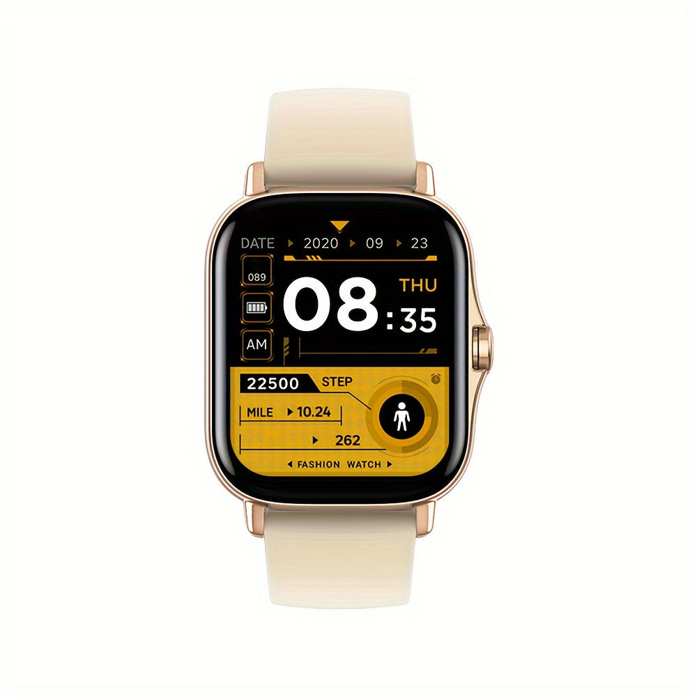 Fitness Tracker Smartwatch with Pedometer, Calorie & Distance Tracker, Customizable Watch Faces, Call & SMS Alerts, Multi-Sport Modes – Unisex Android & iPhone Compatible