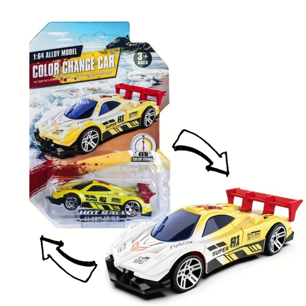 Color-Changing Die-Cast Toy Cars, 6-Piece Set for Water Play