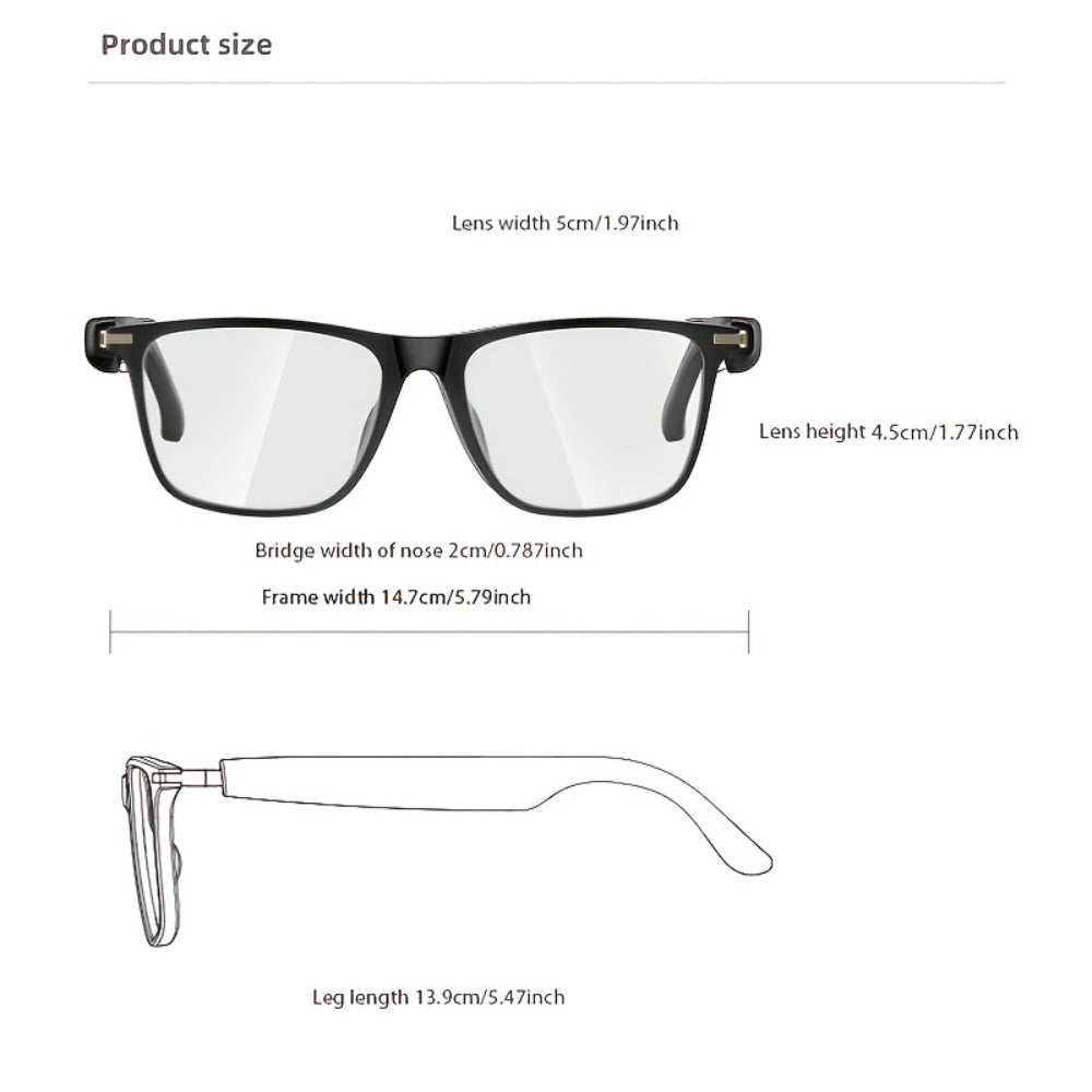 ChatGPT AI Translation Glasses with 160-Language Real-Time Translation, Photochromic Lenses, HiFi Audio & HD Calls – 19 Frame Styles, Unisex Smart Eyewear for Travel & Business