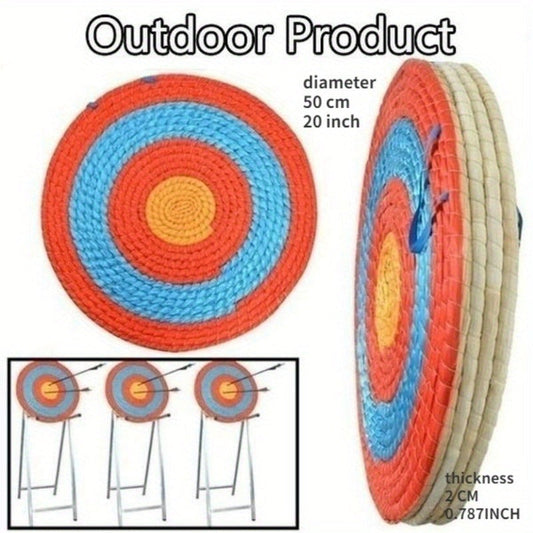 Archery Straw Target, Round with Multicolor Rings, 19.69-Inch or 20-Inch Options