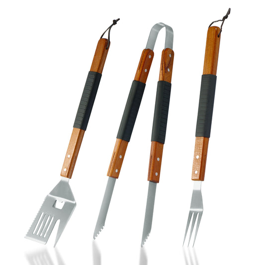 BBQ Grill Tool Set in 430 Stainless Steel with Fork, Knife & Click Assembly