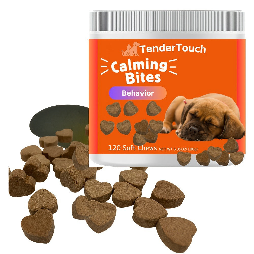 Dog Calming Chews 120ct | Natural Relaxation & Stress Relief Supplement for Dogs, Emotional Balance Support, Chill-Out Canine Soft Chews for Anxiety, Thunderstorms & Separation, 200g / 7.05oz