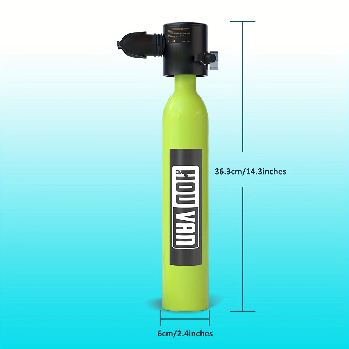 Mini Scuba Tank Set 0.5L – Reusable Diving Cylinder with Hand Pump, 3000PSI 200Bar, 35 Breaths Backup Air for Shallow Water Diving Reef Exploration Rescue