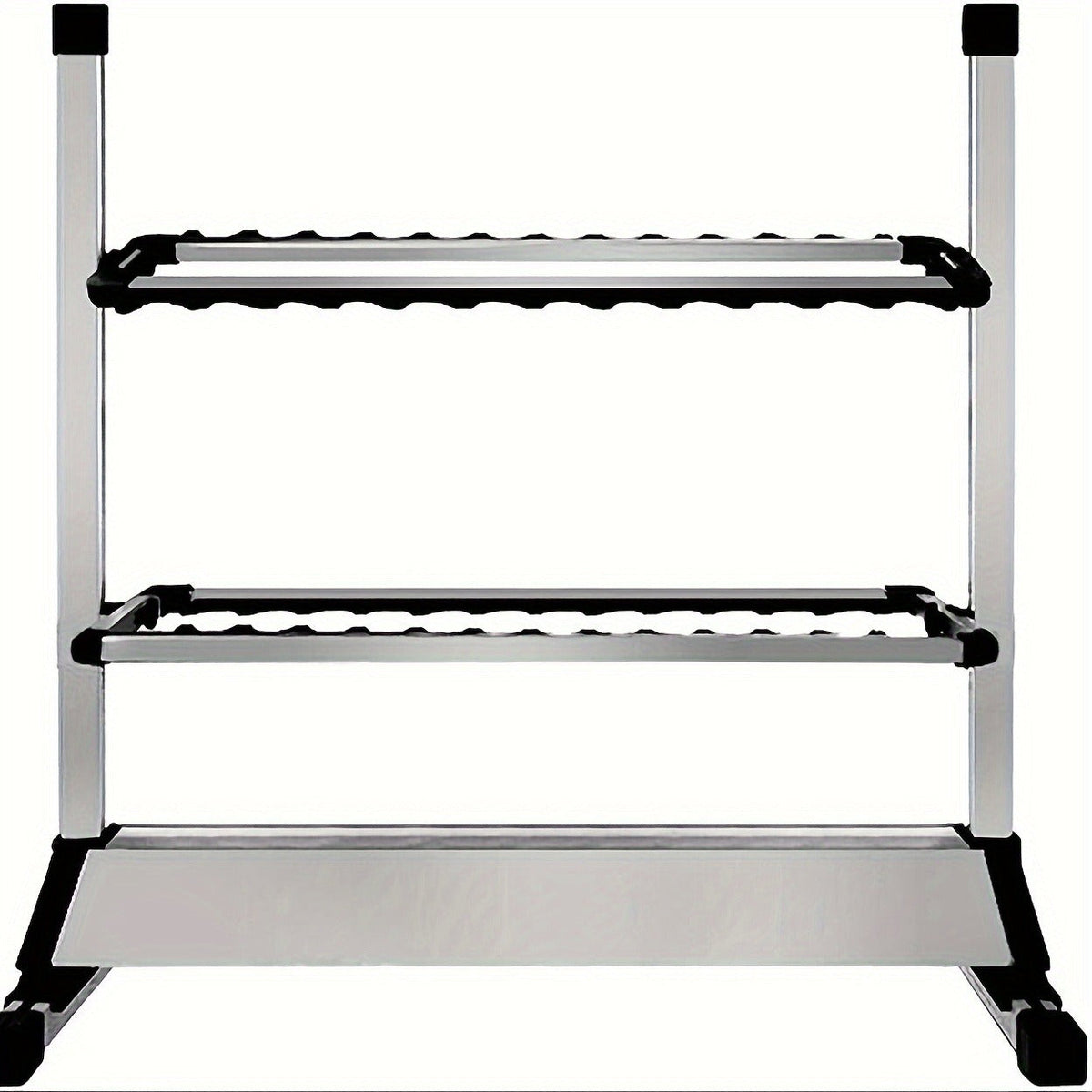 Aluminum Fishing Rod Holder Rack Holds Up to 24 Rods, Portable Lightweight Rust-Resistant Rod Stand with Cushioned Holders & Carrying Handle, Freestanding Fishing Pole Organizer for Garage Cabin Home