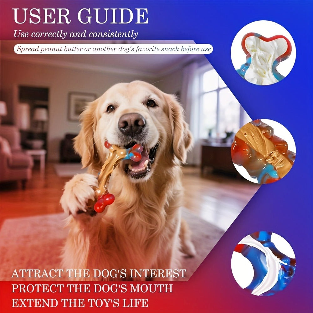 Dog Chew Toys for Aggressive Chewers - Indestructible Tough Dog Toys for Large Breed Dogs, Durable Heavy Duty Chew Toy Bundle 1/2/4/5 Pack, Long-Lasting Rubber Dog Toy for Power Chewers