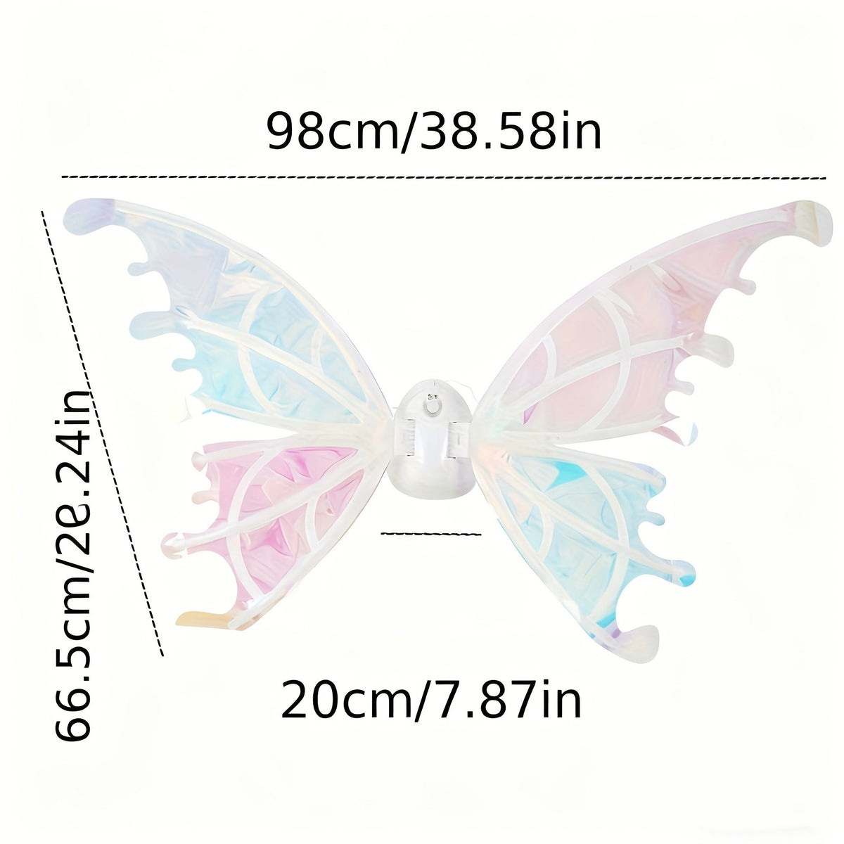 LED Light-Up Butterfly Angel Wings Costume for Dogs, Girls & Women – Multi-Color Illuminated Wings for Halloween, Christmas, Carnival, Cosplay & Themed Pet Parties, One Size Fits Most