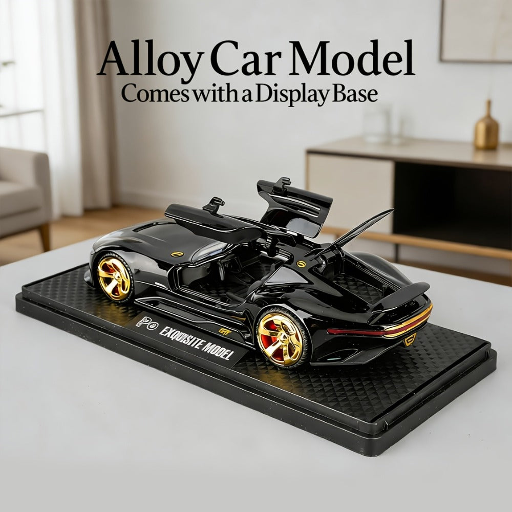 Mercedes-Benz GT Diecast Model Car with Gull-Wing Doors, Zinc Alloy Static Display Collectible