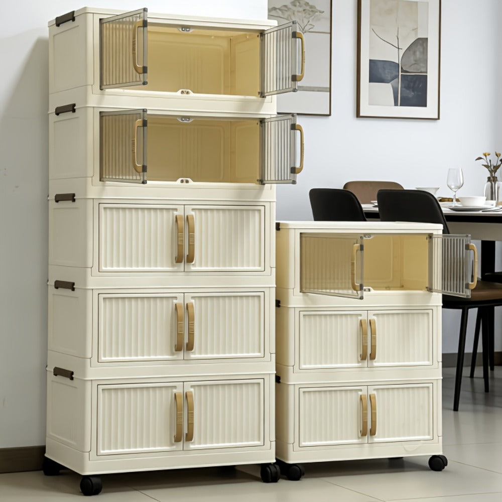 Shoe Cabinet Entryway Organizer – Multi-Functional Foldable Storage Cabinet 3/5 Tier Large Capacity | Space-Saving Closet Organizer for Entrance, Corridor, Bedroom & Living Room | Sturdy & Easy Setup