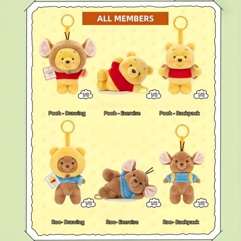 MINISO Disney Winnie The Pooh & Friends Blind Box Figure – Random Collectible Doll Winnie Tigger Eeyore Kanga Roo Classic Outfit Surprise Gift for Kids Disney Fans