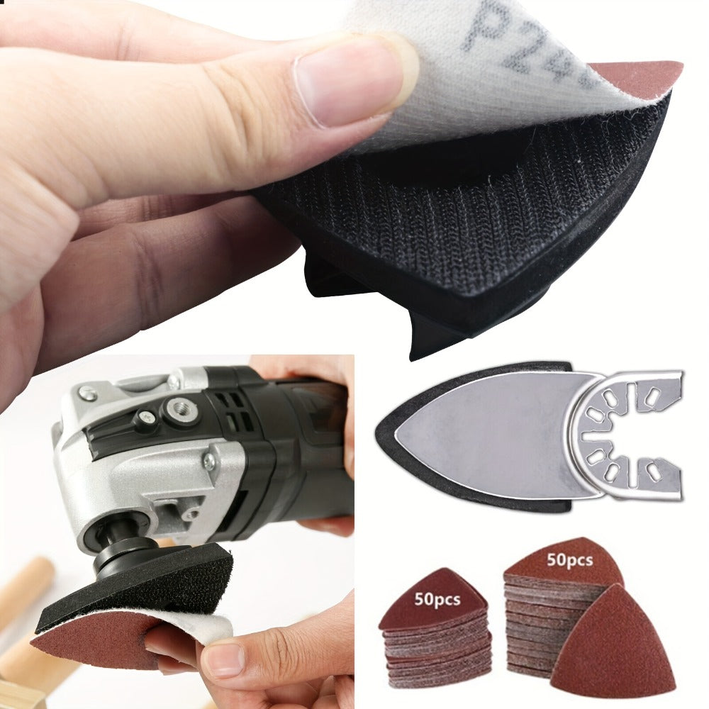 115pcs Oscillating Saw Blades Set with Sandpaper – Multitool Blades for Wood Metal Plastic, Universal Fit for Major Brands, Complete DIY & Pro Cutting Kit