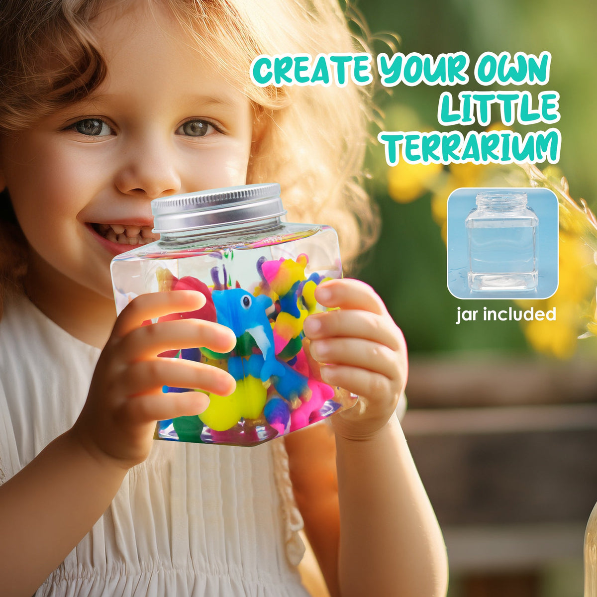 Aqua Fairy Water Gel Kit DIY Squishy Maker for Kids Magic Water Elf 10 Color Gels 6 Molds Fairies Dinosaurs Animals 3D Squishy Toy Craft Kit Ages 5+ Birthday Gift