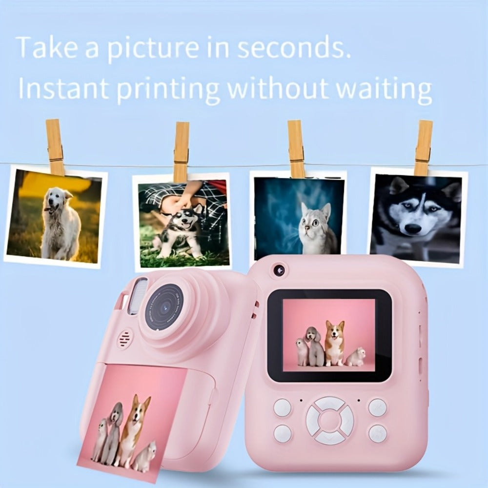 Kids Instant Print Camera with MP3 Player, Games, 10x Zoom and 2.4-Inch Screen