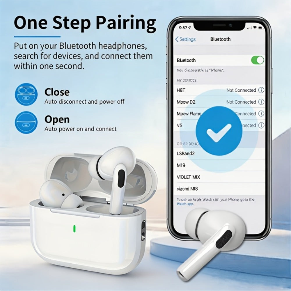 3-in-1 Wireless Earbuds Standard Translation Screen Model In-Ear Earphones Charging Case HD Calling Long Battery Life Ergonomic Compact Lightweight for Learning Study Travel Daily Use