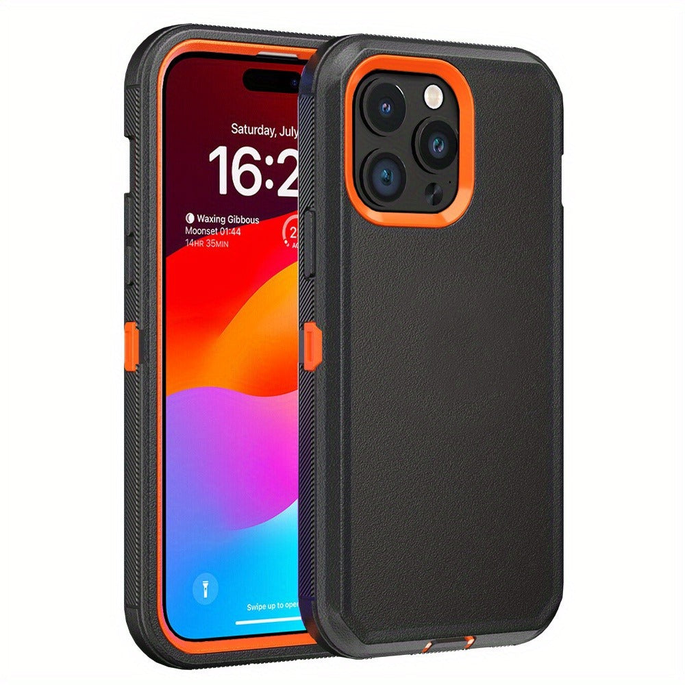 Rugged Armor iPhone 15 Case Heavy Duty Shockproof Military-Grade Dual Layer Bumper Drop Protection Cover for iPhone 15 Pro Max 15 Plus 15 Pro 15 – Wireless Charging Compatible