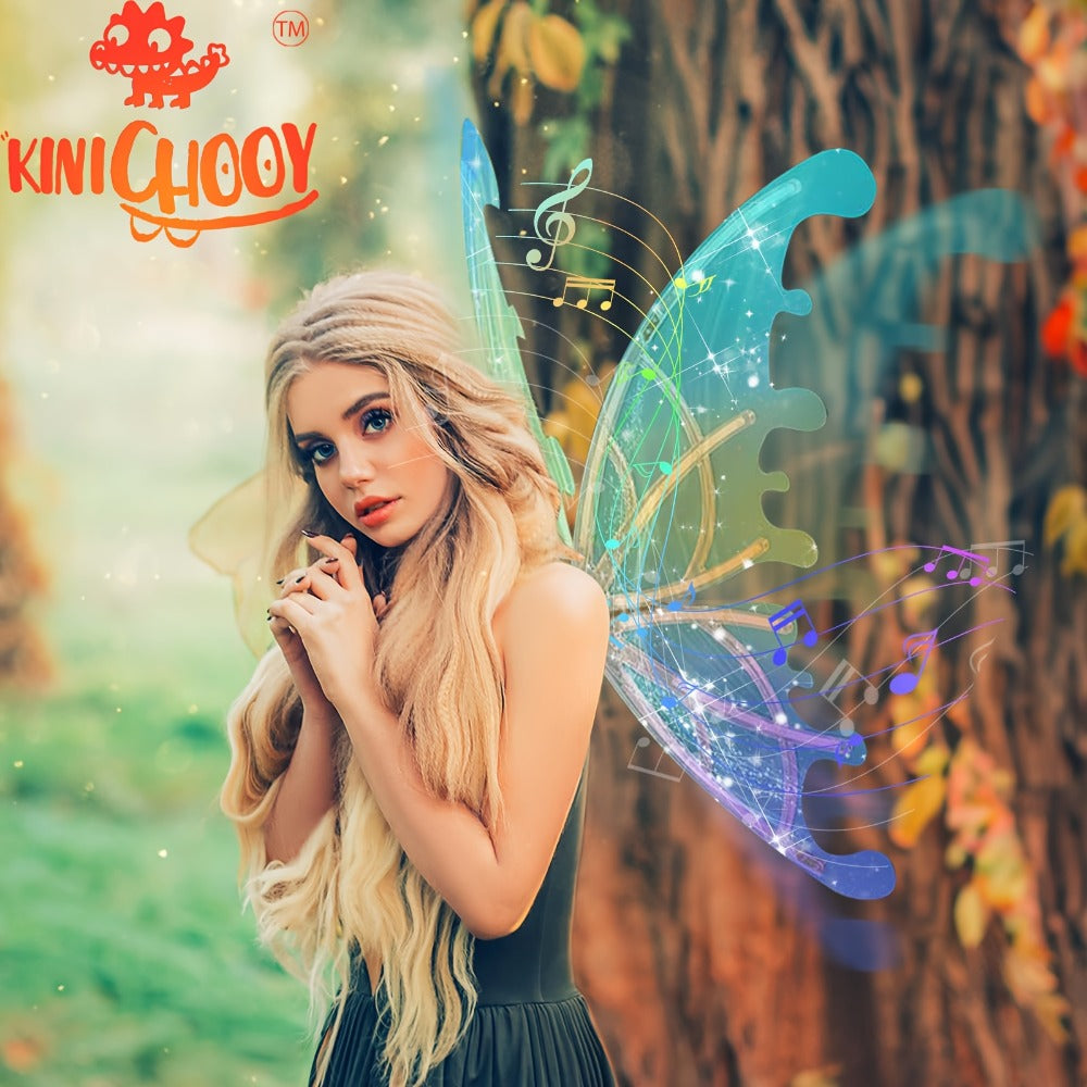 LED Fairy Wings, USB-Rechargeable Butterfly Costume Accessory in Mixed Colors
