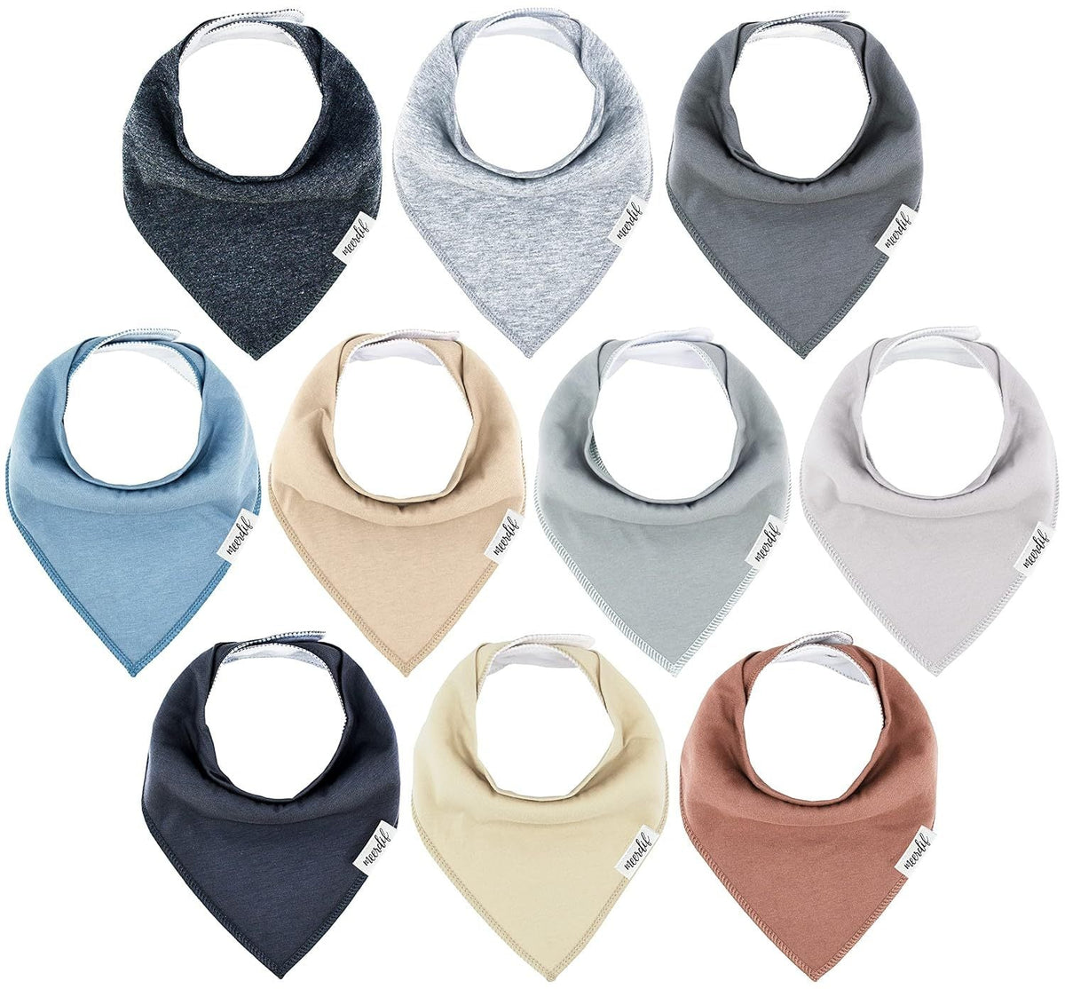 Pet Bandana Scarf 10 Pack for Dogs Cats, Small Triangle Bib Neckerchief Solid Color Adjustable Saliva Towel Strong Water Absorption Easy to Put On and Clean for Puppy Kitten Small Pets