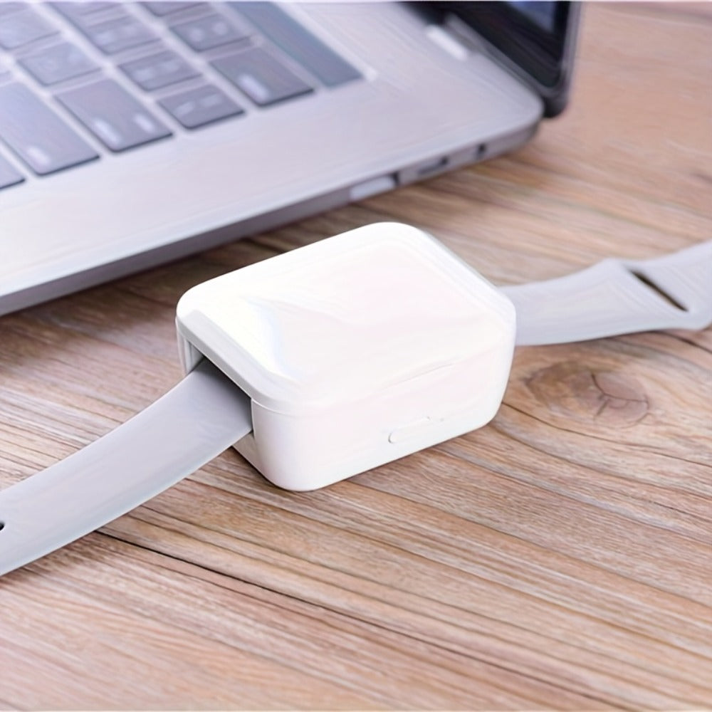 Portable Apple Watch Power Box Charger – Wireless Magnetic Fast Charging Compatible with iWatch Series 8 7 6 5 4 3 2 1 Compact Travel Charger No Outlet Needed White Gift for Apple Watch Users