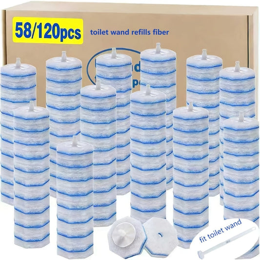 Disposable Toilet Wand Refills, 58 or 120 Count, Compatible with Clorox ToiletWand