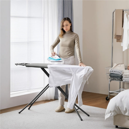 Full-Size Ironing Board, 52 x 14 in, Adjustable and Foldable with Iron Rest