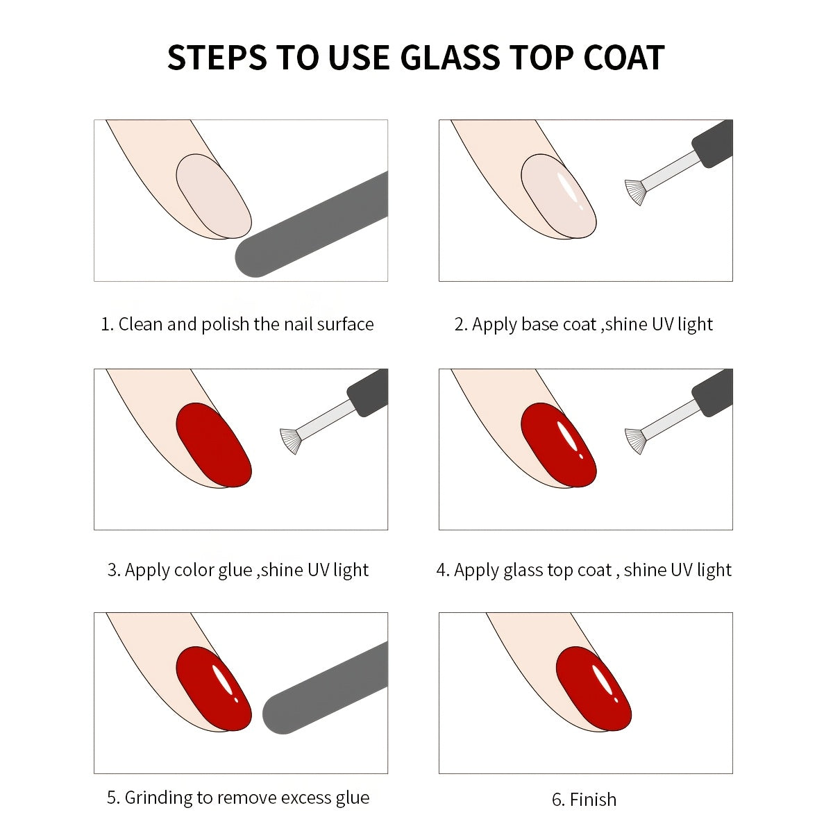 Gel Nail Top Coat 2pcs Glass Sealer Ultra-Bright High-Gloss Long-Lasting Wear-Resistant — Anti-Fouling Chip-Free Nail Protector Electroplated Bottle for Salon & Home Nail Art Women