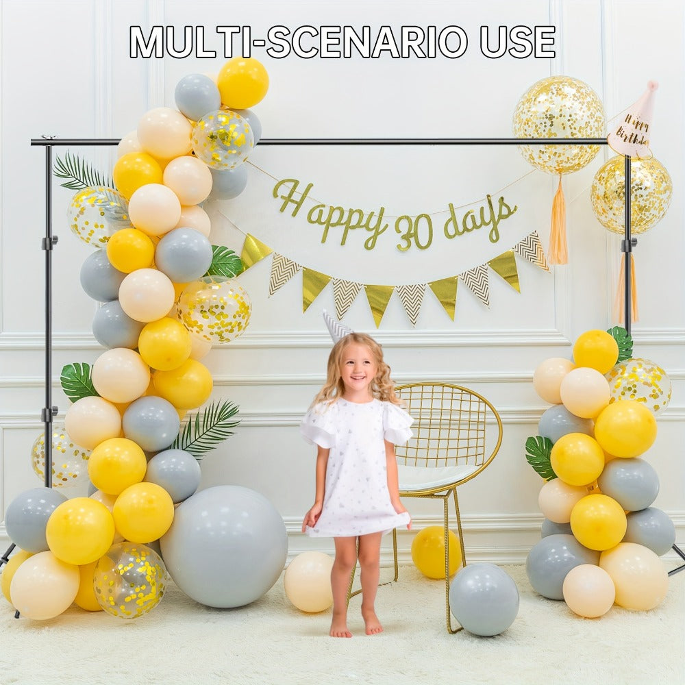 Background Stand Kit 8.5x10ft Adjustable Backdrop Stand for Birthday Party Festival Photography, Heavy Duty Crossbar Support, Easy Assembly, for Indoor Outdoor Events
