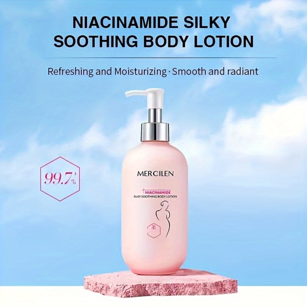 Niacinamide Body Lotion 8.45oz – Silky Moisturizing Formula Deep Hydration Brightening Smooth Skin Feel Lightweight Non-Greasy All Skin Types Daily Body Moisturizer Vitamin B3 250ml