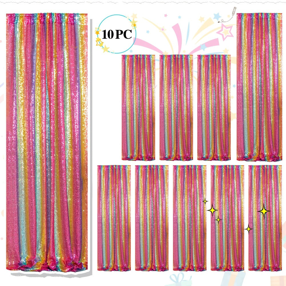 Sequin Backdrop Curtains 2FTx8FT Glitter Photography Background Panels for Party Wedding Birthday Stage Decoration Gold Yellow Shimmer Curtain Set 4 6 10 Panels Available