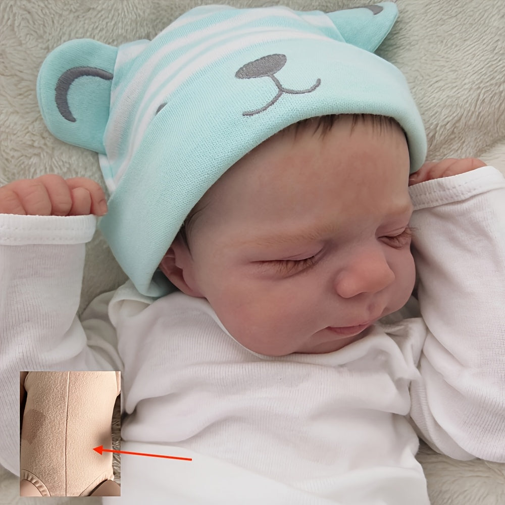 19-Inch Sleeping Reborn Baby Doll with 3D-Painted Details