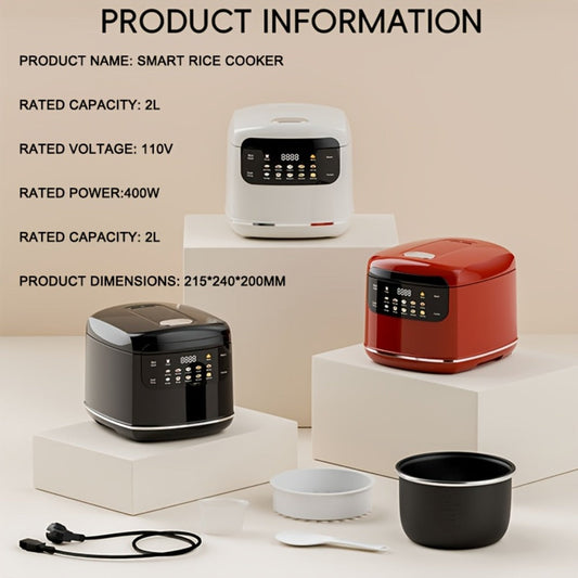 Rice Cooker 2L with 10-in-1 Cooking Functions, Nonstick Pot and Keep Warm