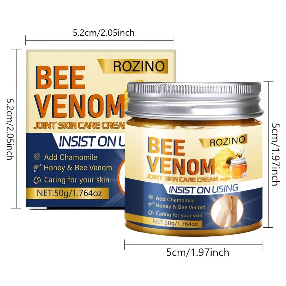 Knee & Elbow Brightening Cream with Bee Venom & Lactic Acid - Moisturizing Body Cream for Dark Rough Joints, Arms, Ankles, Unisex Skin Care 50g x 5pcs